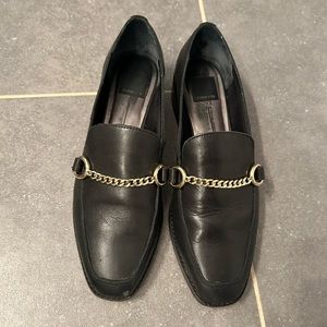 Dolce Vita Chain Loafers, Black, Size 10